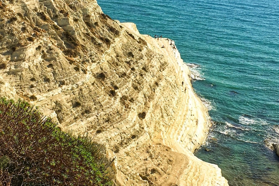 Scala dei Turchi — A white marl cliff stepping down into the sea