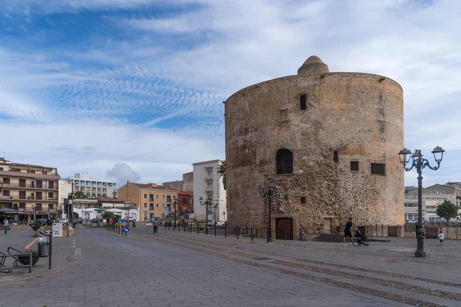 Torre di Sulis — One of the seafront's defensive towers