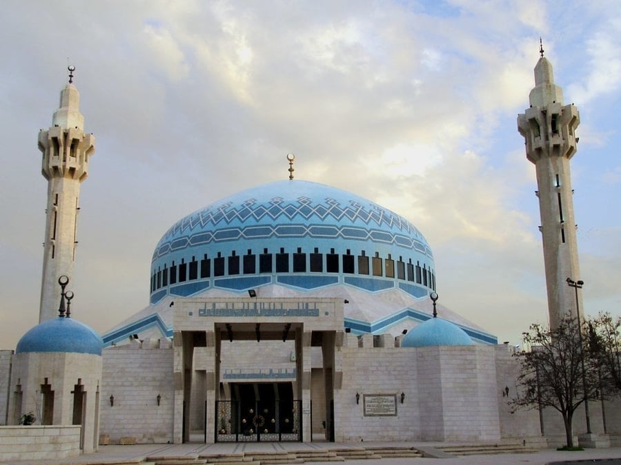 Moschea di Re Abdullah I — La cupola blu inaugurata nel 1989