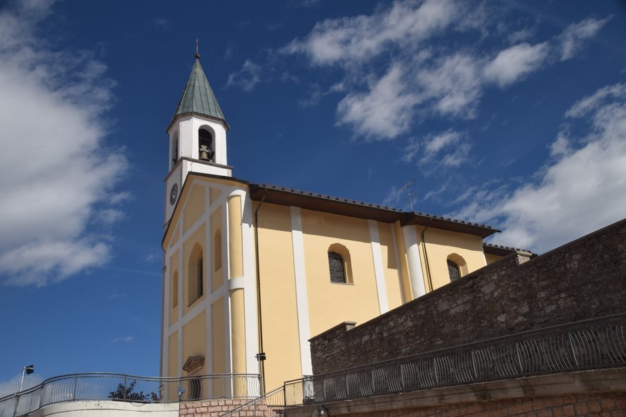 The Old Church of Andalo — The alpine bell tower rising over the town centre