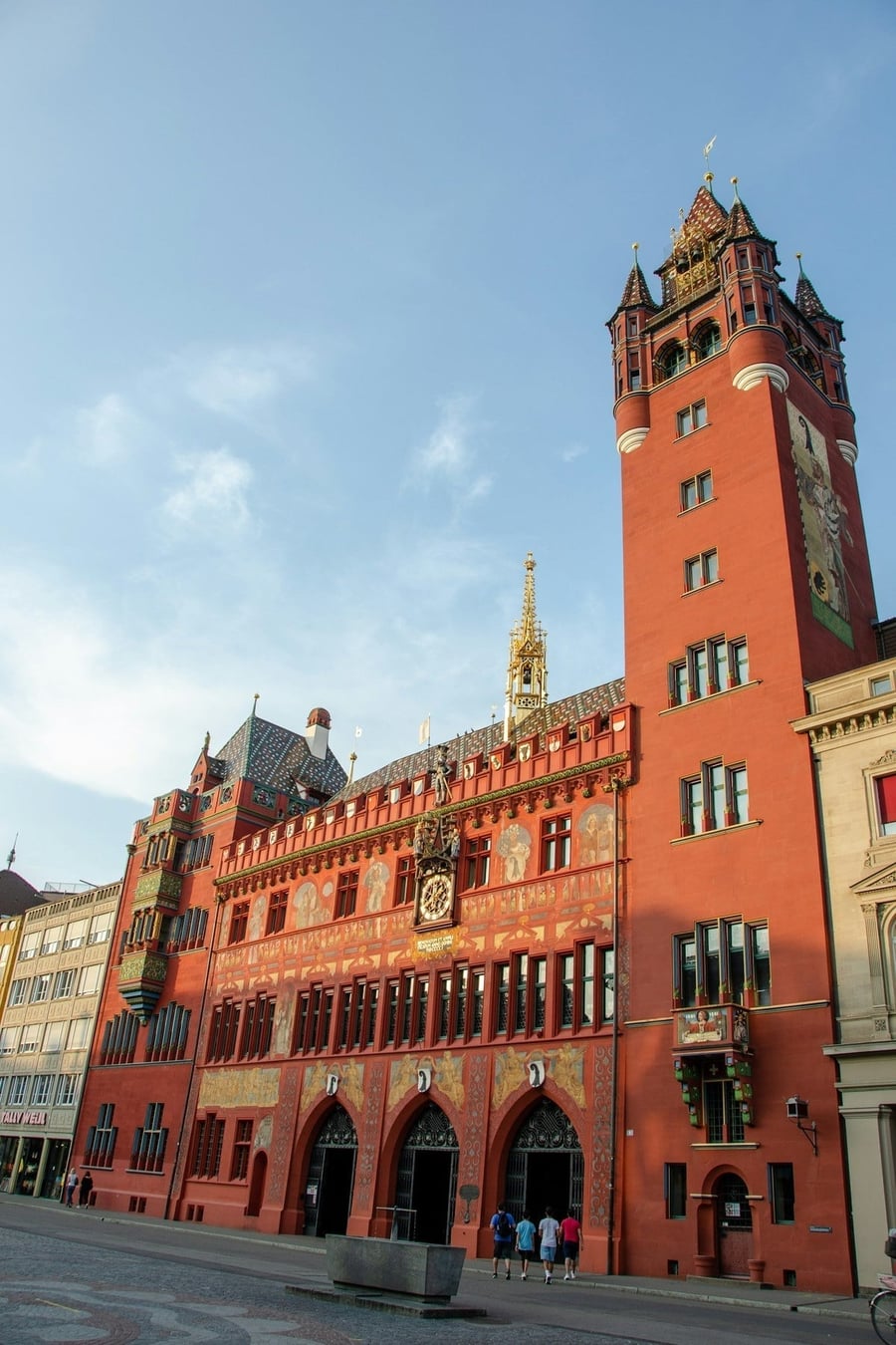 The Rathaus — The red town hall facing the Marktplatz