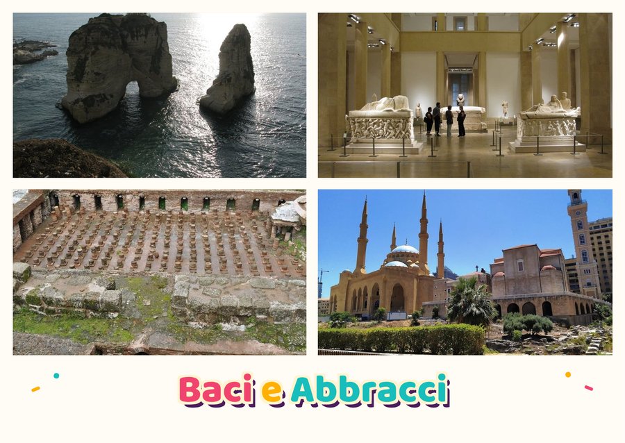 Baci e Abbracci da Beirut — Le Rocce dei Piccioni, Museo Nazionale di Beirut, Le Terme Romane e Moschea Mohammad al-Amin