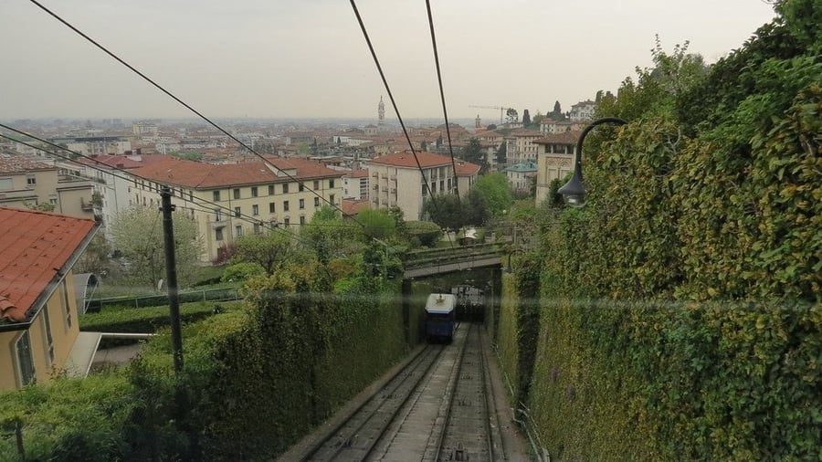 La funicolare per la Città Alta — In salita dal 1887