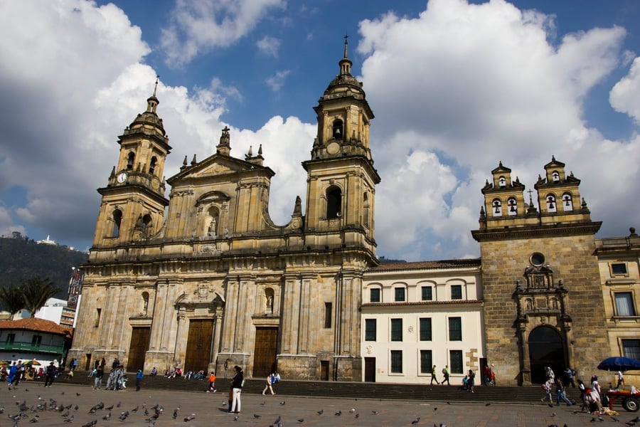 Primatial Cathedral — The twin towers on Plaza de Bolívar