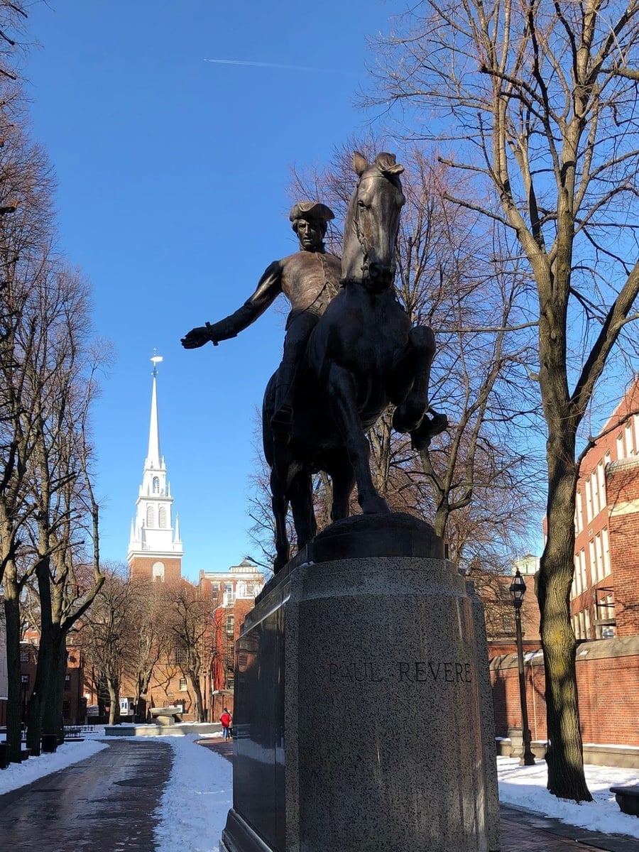 La Old North Church — Il campanile del segnale di Paul Revere