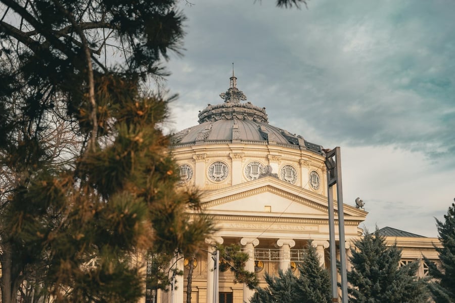Romanian Athenaeum — Built in 1888 thanks to a public fundraising campaign