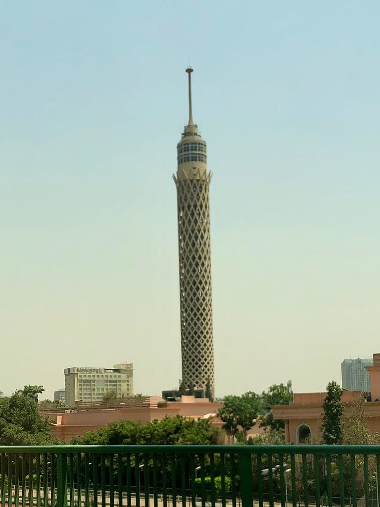 Cairo Tower on the Nile — 187 metres shaped like a lotus flower, a landmark of the Cairo skyline