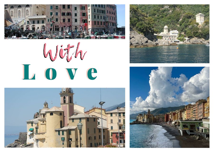 With Love da Camogli — Il porticciolo di Camogli, L'abbazia di San Fruttuoso, Il borgo colorato di Camogli e La basilica di Santa Maria Assunta