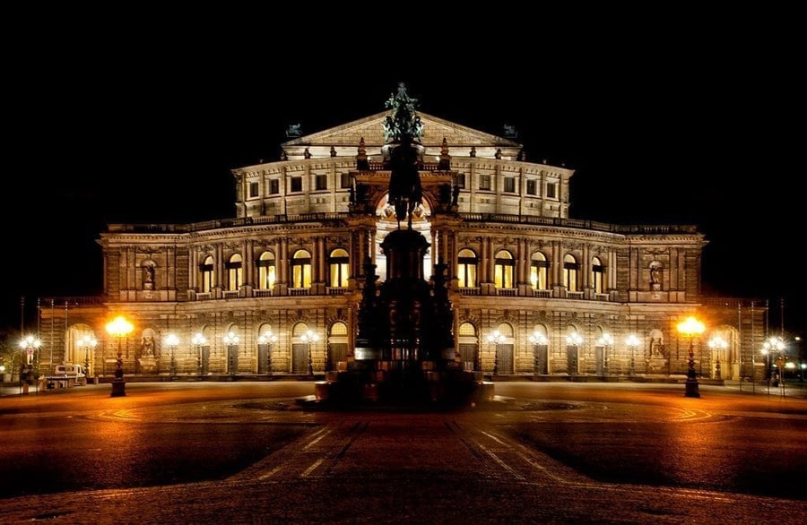 The Semperoper — The opera house on the Theaterplatz