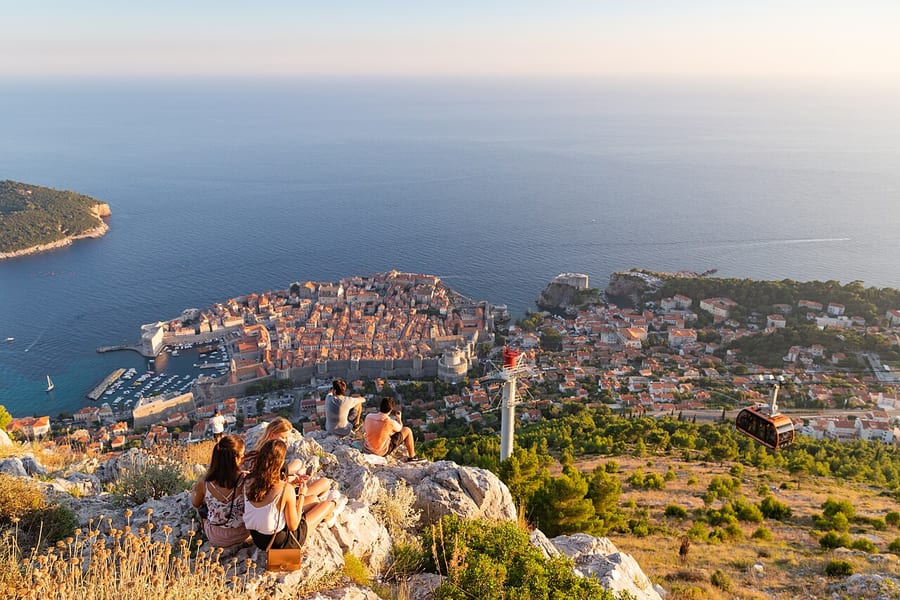 View from Mount Srđ — The old town seen from above