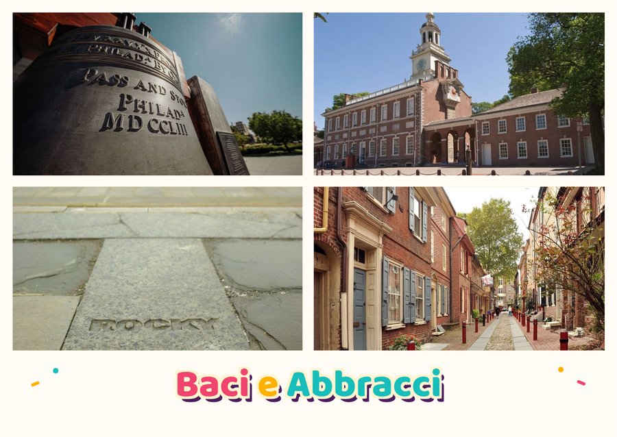 Hugs and Kisses from Philadelphia — Liberty Bell, Independence Hall, Philadelphia Museum of Art and Elfreth's Alley