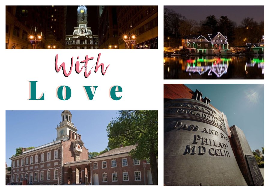 With Love from Philadelphia — Philadelphia City Hall, Boathouse Row, Liberty Bell and Independence Hall