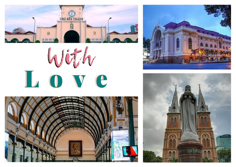 With Love da Ho Chi Minh City — Il mercato Ben Thanh, Il Teatro Municipale, La Basilica di Notre-Dame e L'Ufficio Postale Centrale