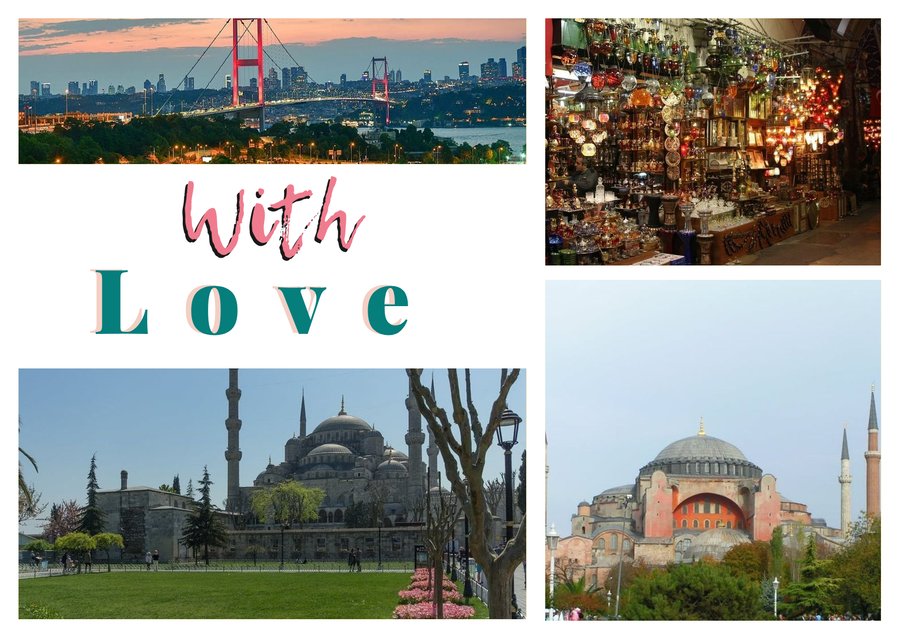 With Love from Istanbul — Bosphorus Bridge, Grand Bazaar, Hagia Sophia and Blue Mosque