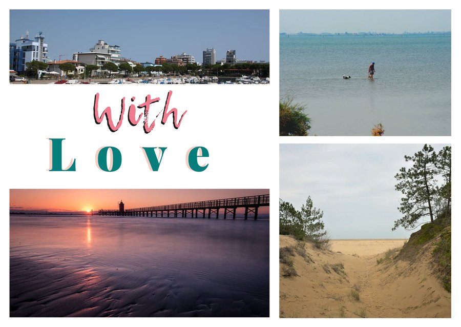 With Love da Lignano Sabbiadoro — Il porto turistico, La laguna di Marano, La spiaggia dorata e Il vecchio faro