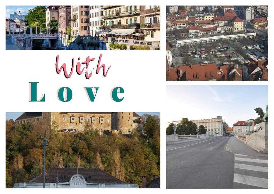 With Love da Lubiana — Lungofiume della Ljubljanica, Mercato Centrale, Ponte del Drago e Castello di Lubiana