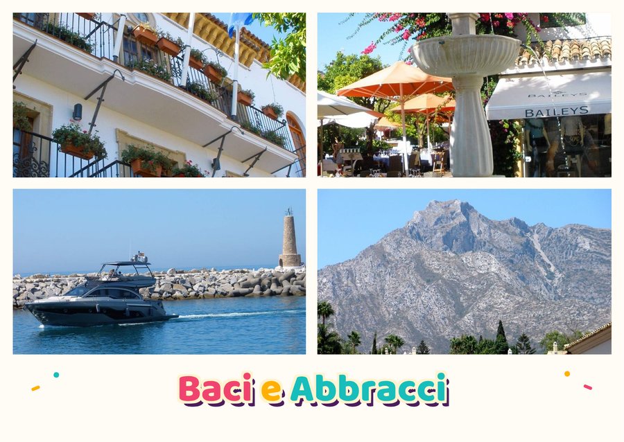 Baci e Abbracci da Marbella — L'Ayuntamiento di Marbella, La fontana di Plaza de los Naranjos, Puerto Banús e La Sierra Blanca