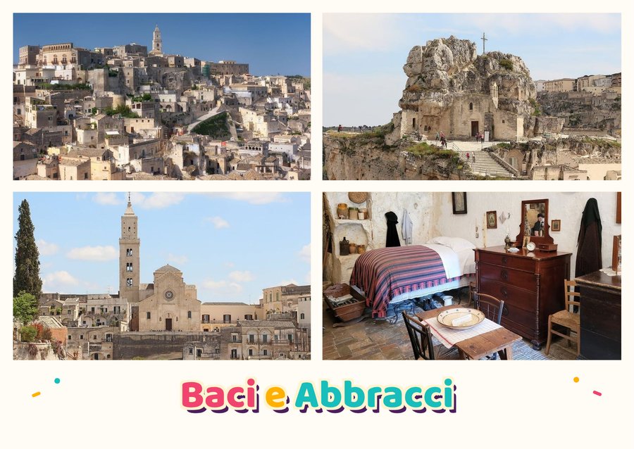 Baci e Abbracci da Matera — I Sassi di Matera, Santa Maria di Idris, La Cattedrale e Una casa grotta