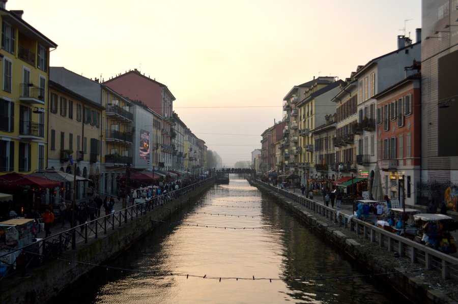 I Navigli — Tramonto sul canale