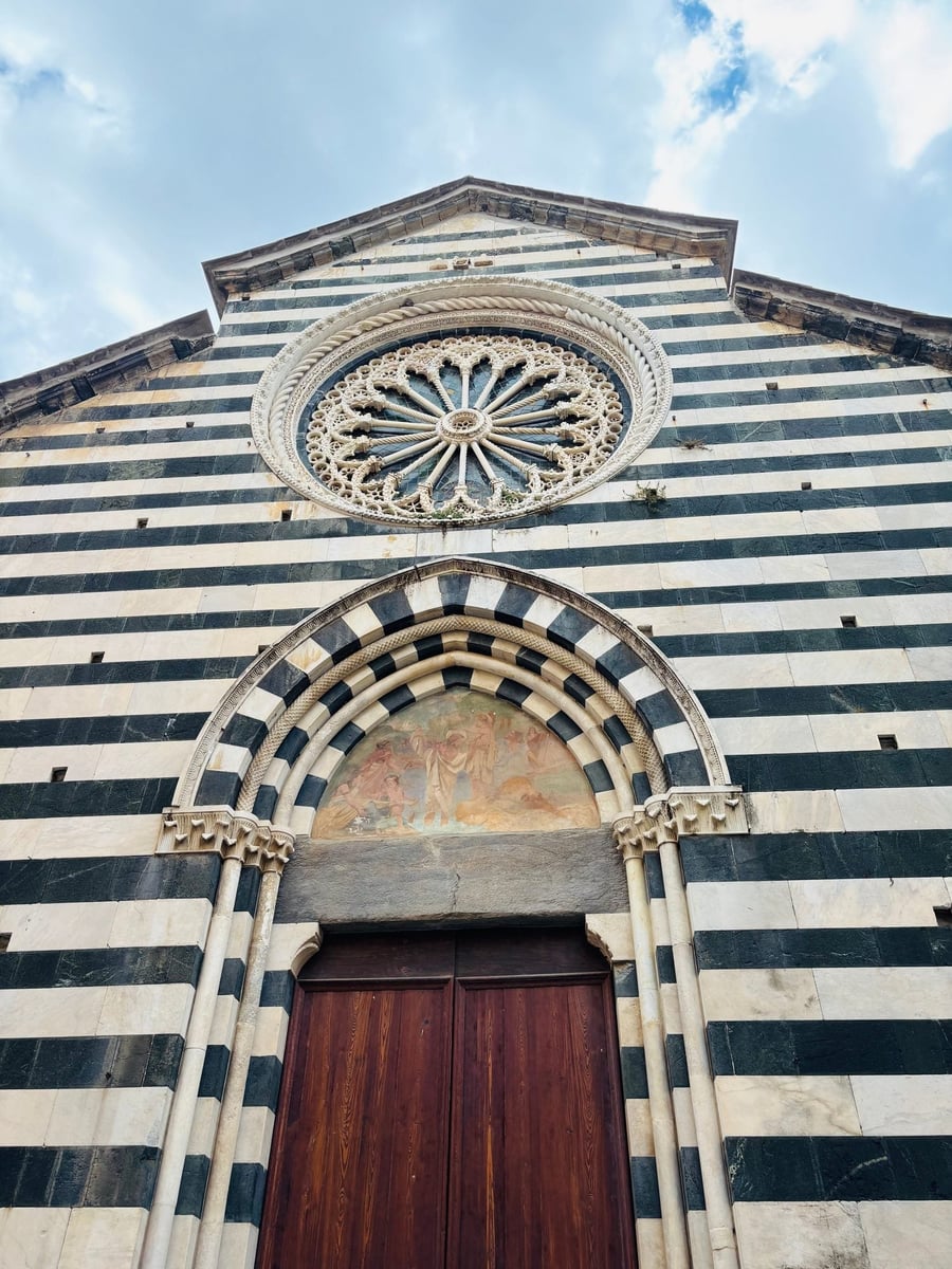 Church of San Giovanni Battista — The black-and-white striped facade