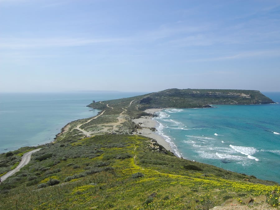 Capo San Marco — La lingua di terra che chiude il golfo di Oristano