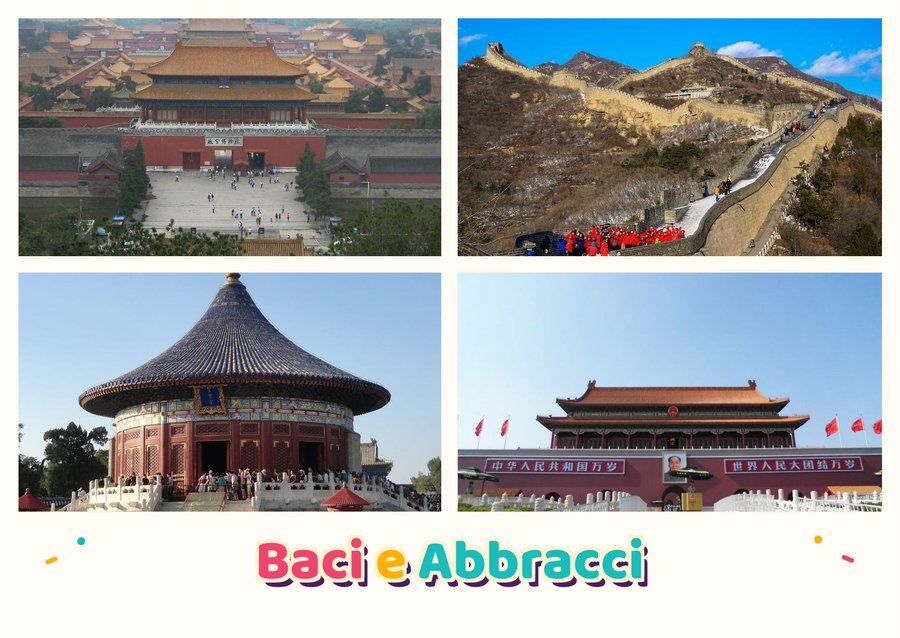 Baci e Abbracci da Pechino — Città Proibita, Grande Muraglia a Badaling, Tempio del Cielo e Porta Tiananmen
