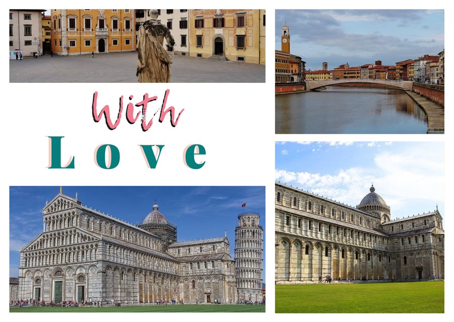With Love da Pisa — Piazza dei Cavalieri, Ponte di Mezzo, La Torre Pendente e Duomo di Pisa