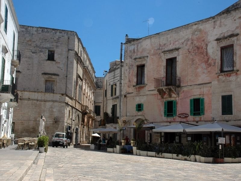 The old town — White lanes dropping straight to the Adriatic