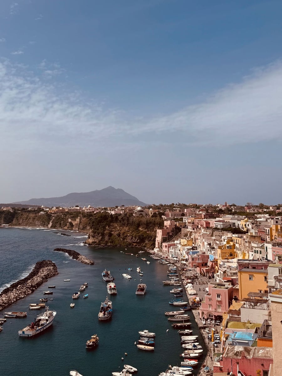 View of Vesuvius — Naples' volcano seen from the island