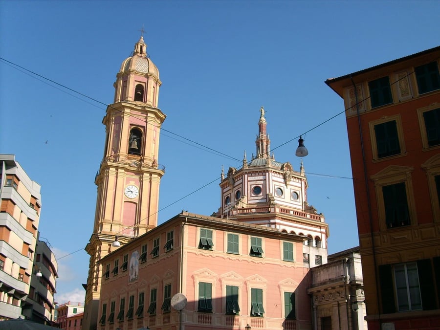 The Basilica of Saints Gervasio and Protasio — The mother church facing the old town