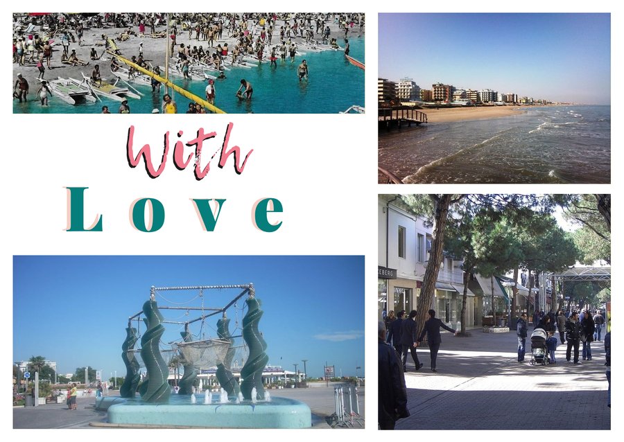 With Love da Riccione — La spiaggia di Riccione, Il lungomare nord, Viale Ceccarini e Piazzale Roma