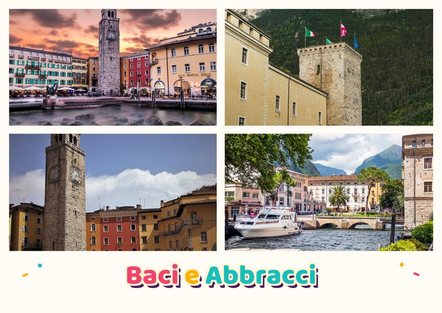 Baci e Abbracci da Riva del Garda — Torre Apponale, La Rocca, Piazza III Novembre e Il Porto San Nicolò