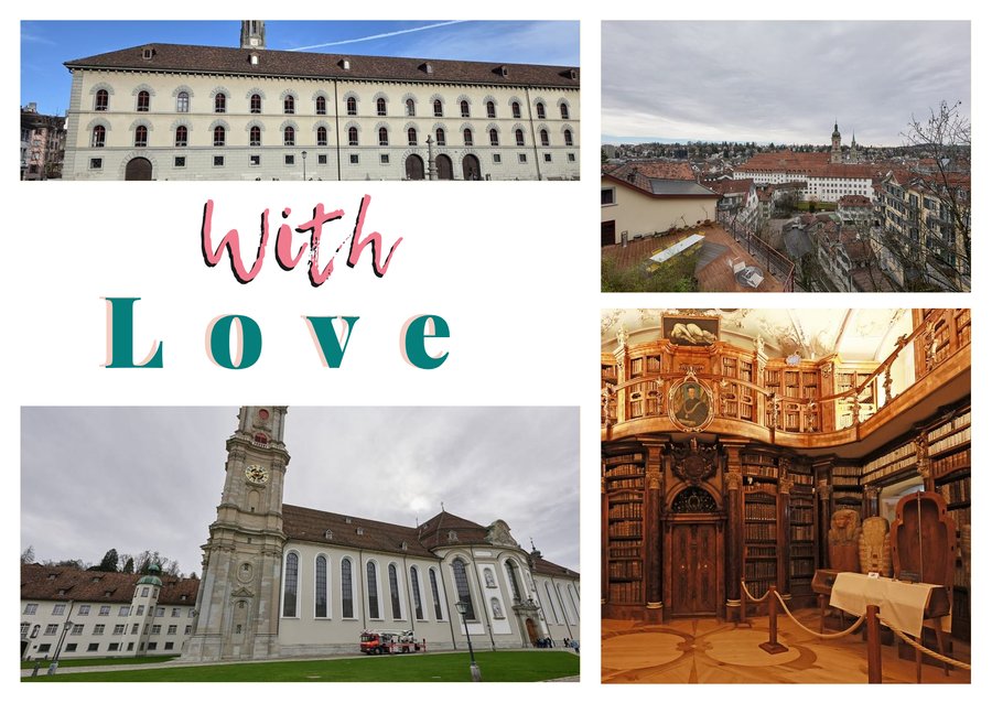 With Love da San Gallo — Gli edifici conventuali, San Gallo dall'alto, La biblioteca abbaziale e La cattedrale