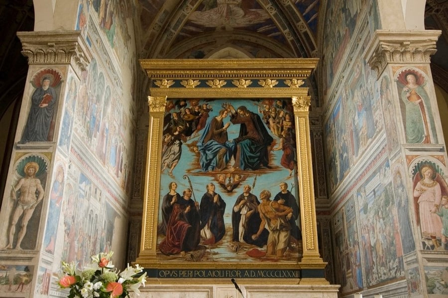 Chiesa di Sant'Agostino — Un ciclo di affreschi di Benozzo Gozzoli racconta la vita di Sant'Agostino
