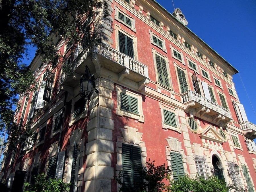 Villa Durazzo — The seventeenth-century facade on San Giacomo hill