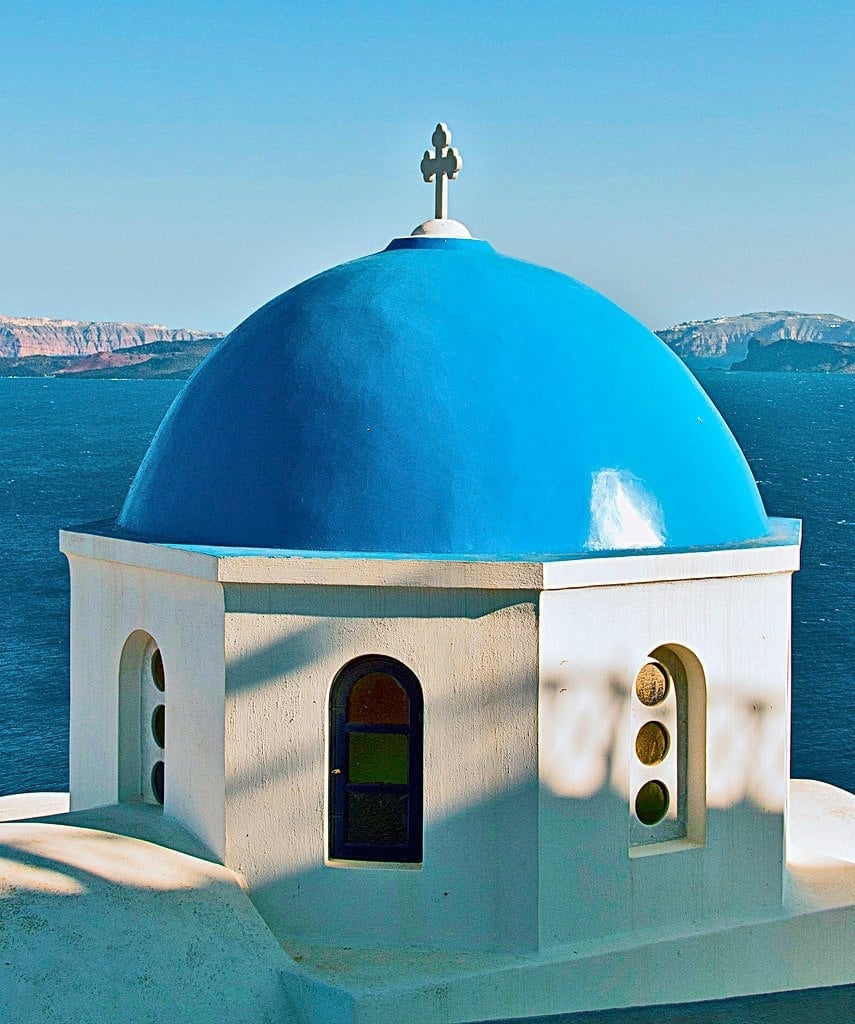 Le cupole blu di Oia — Il simbolo fotografico dell'isola