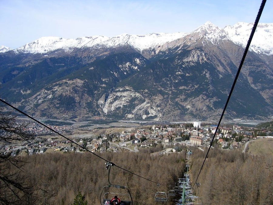 Toward Sportinia — The view over the valley from the chairlift