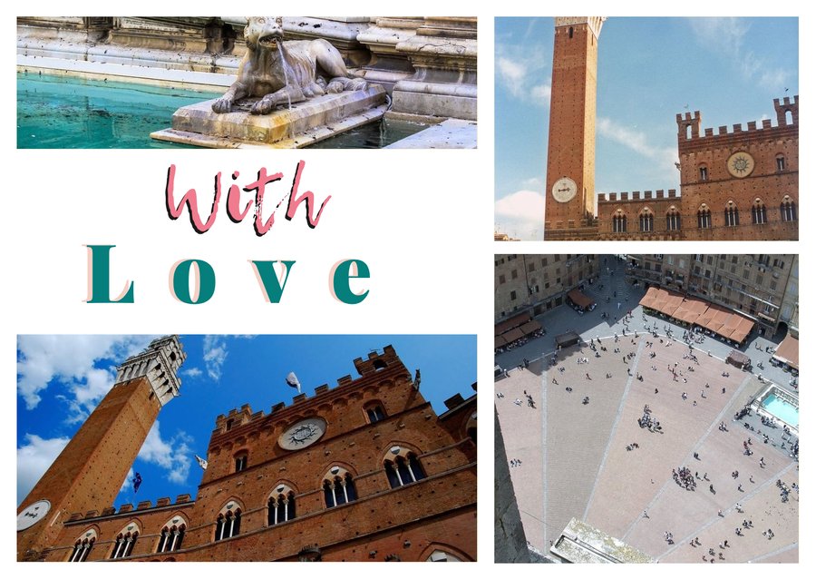 With Love da Siena — Fonte Gaia, Palazzo Pubblico, Piazza del Campo e Torre del Mangia