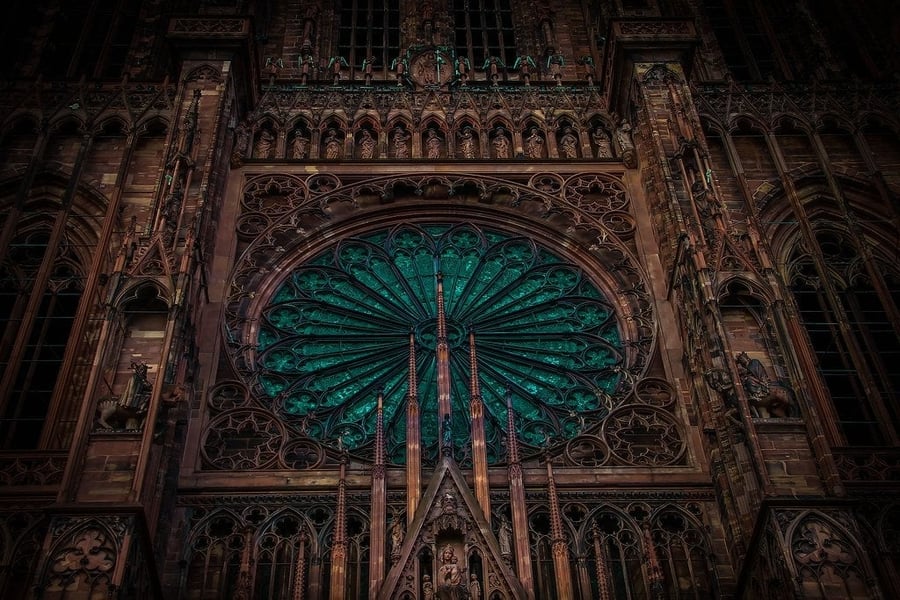 Notre-Dame Cathedral — The facade's rose window, a masterpiece of stone lace