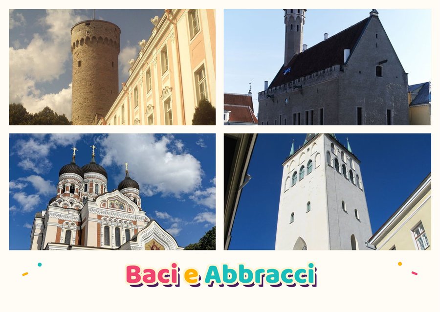 Hugs and Kisses from Tallinn — Toompea Hill, Town Hall Square, Alexander Nevsky Cathedral and St Olaf's Church