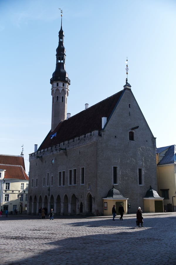 Town Hall Square — Tallinn's medieval heart with its Gothic tower