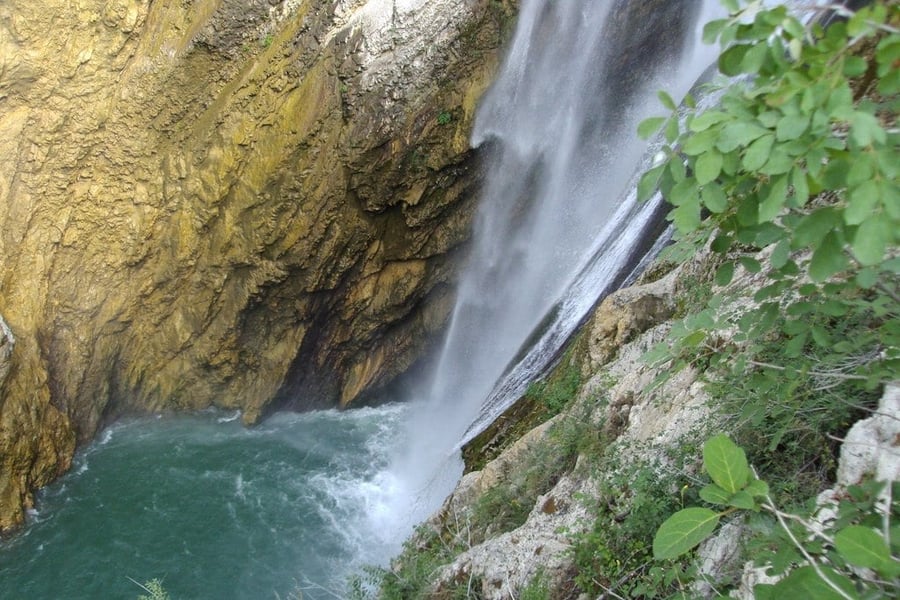 The Great Waterfall — The Aniene river plunging into the gorge below Villa Gregoriana