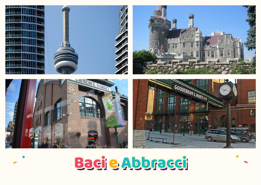 Baci e Abbracci da Toronto — CN Tower, Casa Loma, St. Lawrence Market e Distillery District