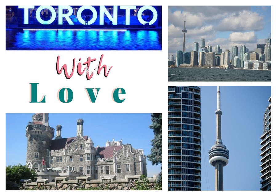 With Love da Toronto — Toronto Sign, Skyline dalle Toronto Islands, CN Tower e Casa Loma