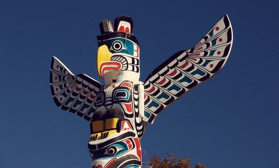 Totem di Stanley Park — Le sculture in legno intagliato di Brockton Point, tra le più fotografate del Canada