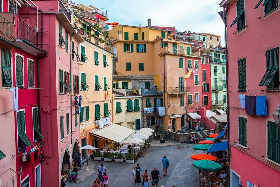 Via Roma — The street running through the village