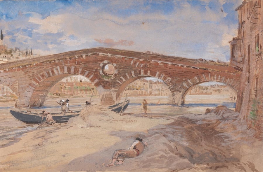 Ponte Pietra — The Roman bridge over the Adige