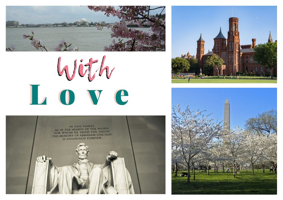 With Love da Washington — Il Jefferson Memorial, Lo Smithsonian Castle, I ciliegi del Tidal Basin e Il Lincoln Memorial