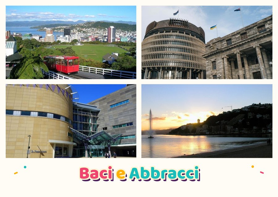 Hugs and Kisses from Wellington — Wellington Cable Car, The Beehive, Te Papa Museum and Oriental Bay
