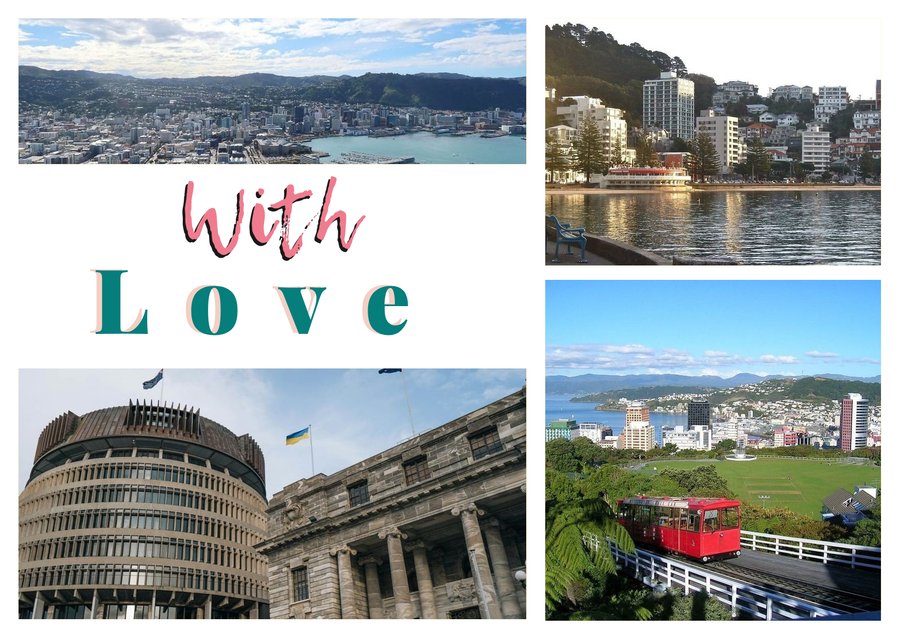With Love from Wellington — Mount Victoria Lookout, The waterfront skyline, Wellington Cable Car and The Beehive